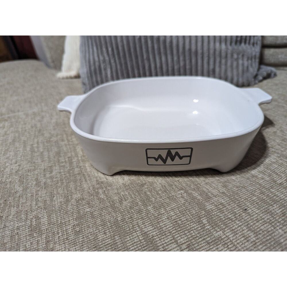 Corning Microwave Brown ‘N Sear Heartbeat EKG Pulse Casserole Dish w/ No Lid